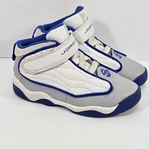 Nike Air Jordan Pro Strong White Royal Blue Shoes DC7910-104 Toddler US size 10C